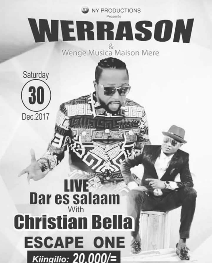 Affiche Werrason Concert à Dar es Salaam