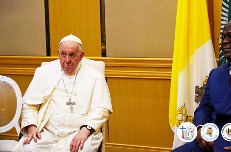 Pape Francois et Felix Tshisekedi à Kinshasa